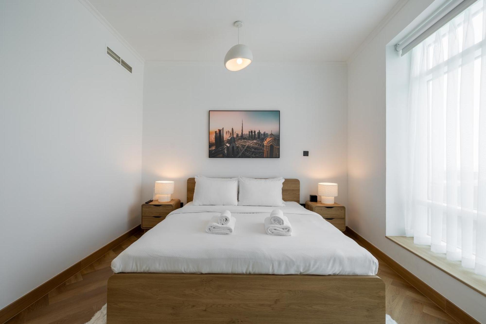 Upgraded Apartment With Stunning Burj Khalifa View Dubaj Kültér fotó